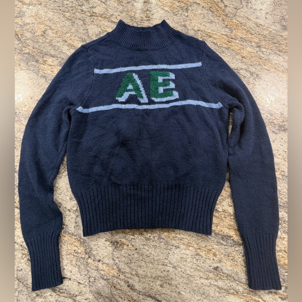 American Eagle Outfitters Dark Blue Cowl Sweater